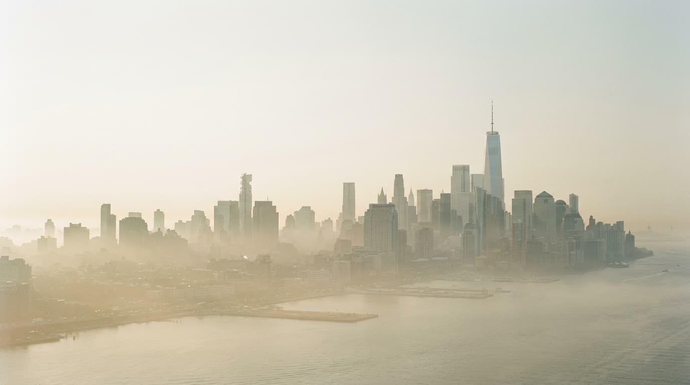 Clean purified atmospheric skyline